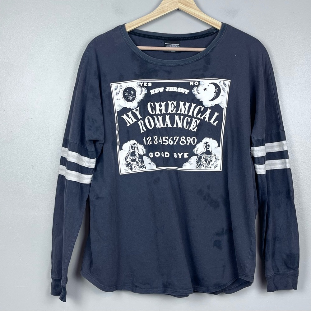 My Chemical Romance Acid Washed Ouija Board Spirit Jersey Size M; Music, Goth